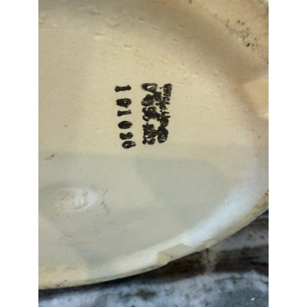 VTG Rival 5 Qt Crock Pot Slow Cooker Blue Cottage Country Stoneware w/ Lid 3355